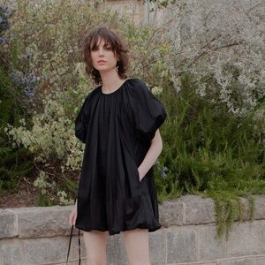 J.ING Balloon Sleeve Black Dress